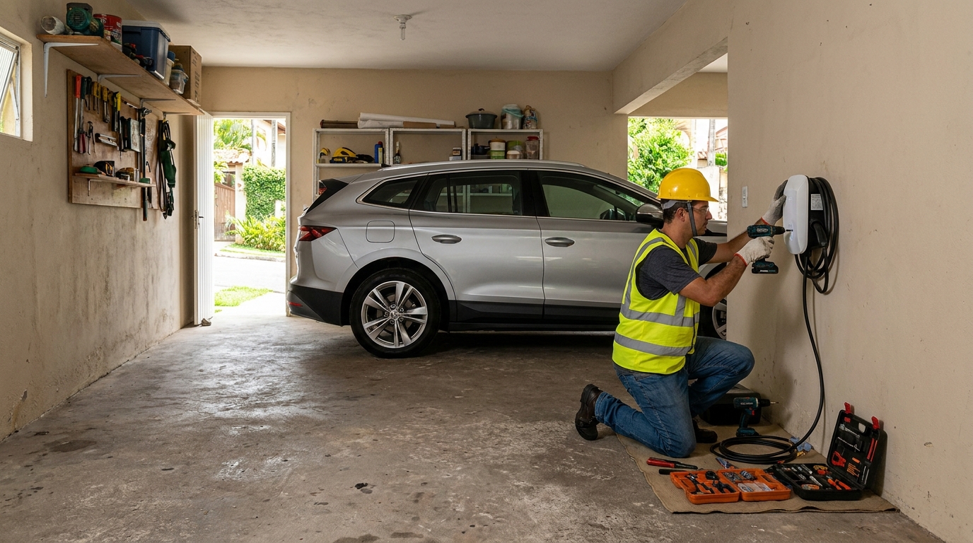 Instalação em garagem ou condomínio em Jaraguá do Sul‑SC